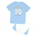 Manchester City Julian Alvarez #19 Barnkläder Hemma matchtröja till baby 2023-24 Kortärmad (+ Korta byxor) Billigt